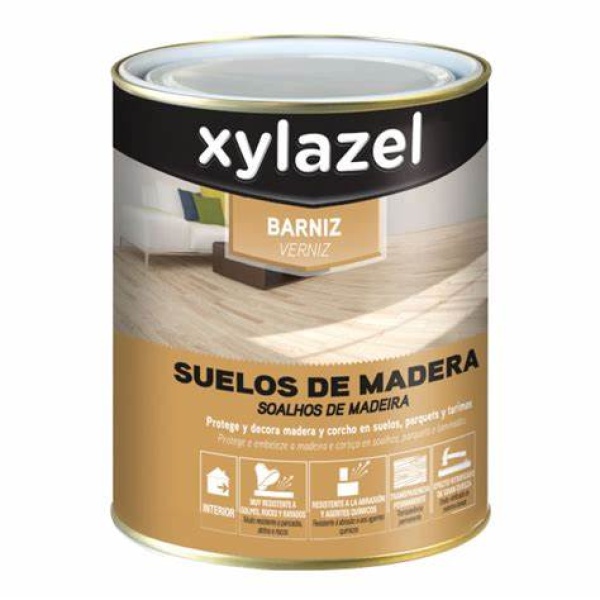 Xylazel Barniz Suelos de Madera incoloro satinado