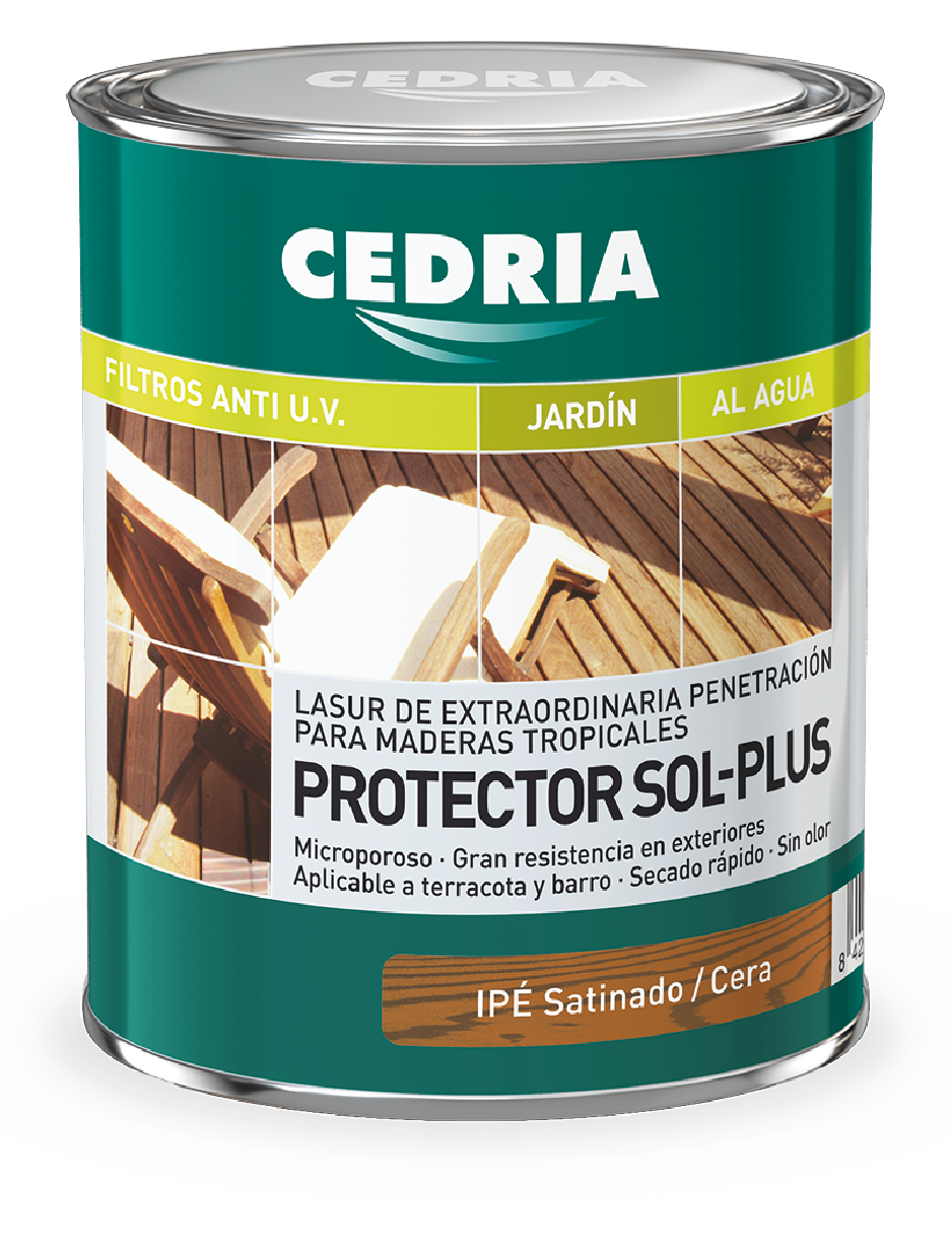 CEDRIA PROTECTOR SOL PLUS-IPÉ SATINADO/CERA 1L